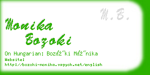 monika bozoki business card