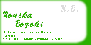 monika bozoki business card